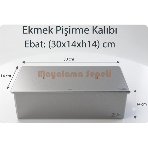 Ekmek Kalıbı - Ebat:(30x14xh14)cm
